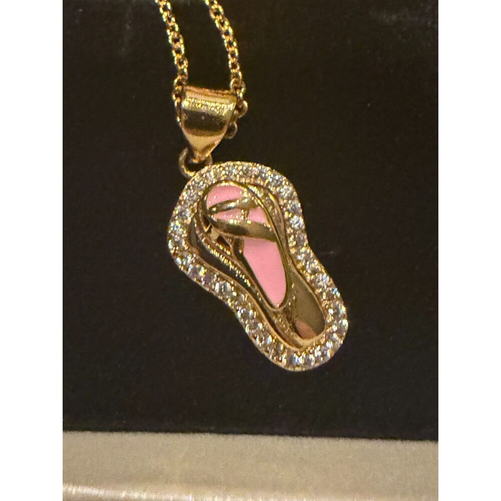 14K Gold Plated Ballet Dancer Necklace Recital Gift